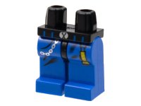 LEGO part Hips and Blue Legs with Flashlight and Chain Pattern 970c07pb03