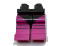 LEGO part Hips and Magenta Legs with Black Leotard and 5 Black Stripes Pattern 970c71pb001