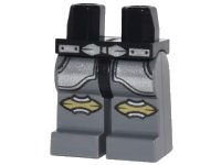 LEGO onderdeel Hips and Dark Bluish Gray Legs with Leg Armor, Silver Belt and Gold Knee Pads Pattern 970c85pb10