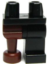 LEGO onderdeel Hips and 1 Black Left Leg, 1 Reddish Brown Pirate Peg Leg (970d09)