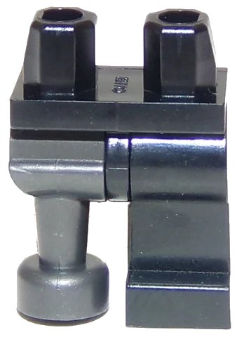 LEGO onderdeel Hips and 1 Black Left Leg, 1 Pearl Dark Gray Pirate Peg Leg (970d12)
