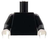 LEGO part Torso Plain / Black Arms / White Hands 973c042