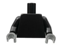 LEGO part Torso Plain / Black Arms / Dark Bluish Gray Hands 973c045