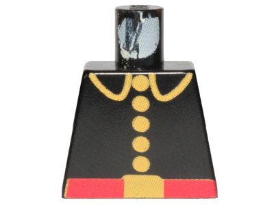 LEGO part Torso Fire Uniform with Red Belt and Yellow Lapels, Buttons, and Buckle Pattern (973p21)