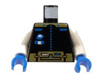 LEGO part Torso Space Ice Planet Gold Pattern / White Arms / Blue Hands 973p61c01