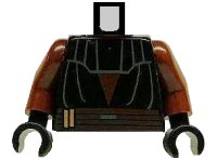 LEGO part Torso SW Layered Vest with Belt Pattern (Anakin Clone Wars) / Reddish Brown Arms / Black Hands 973pb0420c01