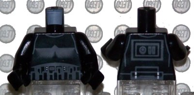 LEGO onderdeel Torso SW Armor Shadow Trooper Pattern / Black Arms / Black Hands (973pb0444c01)