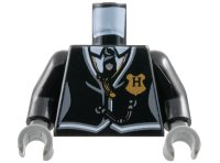 LEGO onderdeel Torso Harry Potter Suit and Tie Women's with Hogwarts Shield Pattern / Black Arms / Dark Bluish Gray Hands 973pb0749c01