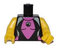 LEGO part Torso Female Wetsuit Pattern / Yellow Arms / Yellow Hands 973pb0842c01