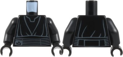 LEGO onderdeel Torso SW Layered Shirt, Waist Sash with Pocket Pattern / Black Arms / Black Hands (973pb0969c01)