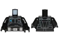 LEGO part Torso SW Imperial Ground Crew Jumpsuit Pattern / Black Arms / Black Hands 973pb2508c01