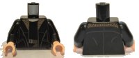 LEGO part Torso Coat with Brown Zigzag Design Lapels, Black Shirt and Brown Belt Pattern / Black Arms / Light Nougat Hands 973pb2957c01