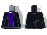 LEGO onderdeel Torso Robe over Dark Purple Vest with 7 Buttons Pattern 973pb3315