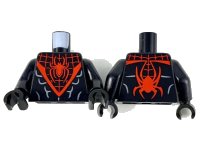 LEGO onderdeel Torso Large Red 'V' with Webbing and Spider Pattern / Black Arms / Black Hands 973pb3462c01