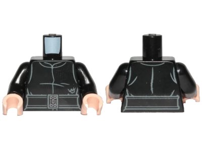 LEGO onderdeel Torso SW Kylo Ren Tattered Robe Pattern / Black Arms / Light Nougat Hands (973pb3481c01)
