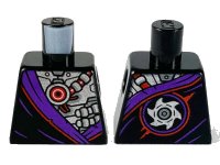 LEGO onderdeel Torso Robe with Dark Purple Hem and Silver Robot Armor Pattern 973pb3788