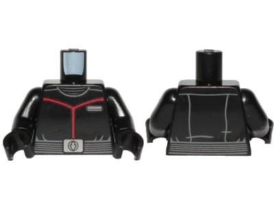 LEGO onderdeel Torso SW Sith Fleet Officer Pattern / Black Arms / Black Hands (973pb3814c01)