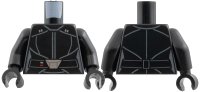 LEGO onderdeel Torso Female SW Jacket, Dark Bluish Gray Lines, Belt with Silver Buckle Pattern (Third Sister) / Black Arms / Black Hands 973pb5101c01