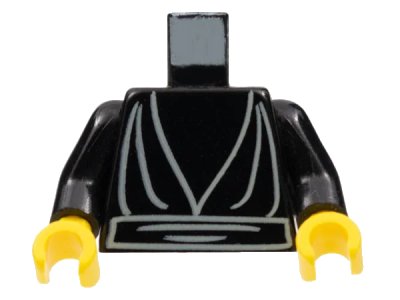 LEGO onderdeel Torso SW Jedi Robe, Waist Sash Pattern / Black Arms / Yellow Hands (973ps2c01)
