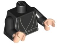 LEGO part Torso SW Jedi Robe, Waist Sash Pattern / Black Arms / Light Nougat Hands 973ps2c03