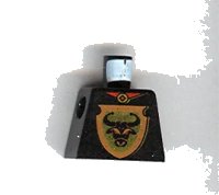 LEGO part Torso Castle Knights Kingdom Bull's Head on Brown Shield Pattern 973px120