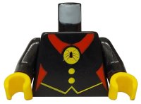 LEGO part Torso Castle Fright Knights Red Spider Medal Pattern / Black Arms / Yellow Hands 973px35c01