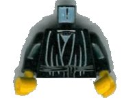 LEGO onderdeel Torso SW Layered Shirt, Robe Tie Pattern / Black Arms / Yellow Hands 973px71c01
