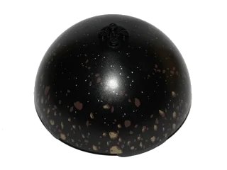 LEGO onderdeel Cylinder Hemisphere 11 x 11, Studs on Top with Dark Brown and Dark Tan Asteroid Field Pattern (98107pb06)