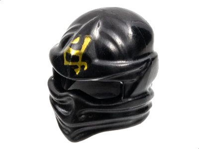 LEGO onderdeel Minifigure, Headgear Ninjago Wrap with Gold Ninjago Logogram 'Earth' Pattern (98133pb08)