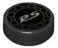 LEGO onderdeel Tile, Round 1 x 1 with 'RS' Pattern (98138pb054)