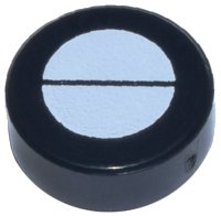 LEGO part Tile, Round 1 x 1 with White Circle with Line Pattern 98138pb433