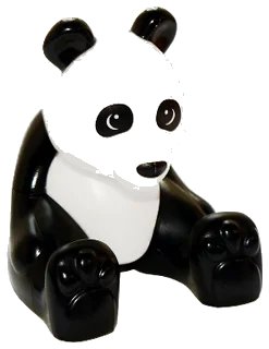 LEGO onderdeel Duplo Panda Adult, Sitting, Eyes Round (98232c01pb02)