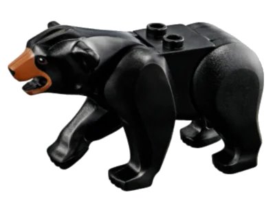 LEGO onderdeel Bear with 2 Studs on Back with Medium Nougat Muzzle Pattern (98295c01pb03)
