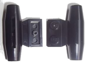 LEGO onderdeel Engine, Smooth Small, 1 x 2 Side Plate with Axle Holders and Slot (98302)