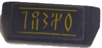 LEGO part Vehicle, Spoiler with Bar Handle with Gold Lines and Serpentine Logogram Pattern 2 (Sticker) - Set 70674 98834pb36