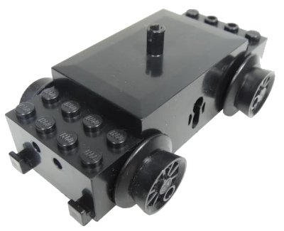 LEGO onderdeel Electric, Train Motor 12V with Wheels Type I with 2 Round Contact Holes (bb0012va)