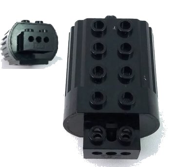 LEGO onderdeel Electric, Motor 12V Type 2 for 2-prong connectors with Middle Pin (bb0022m2)
