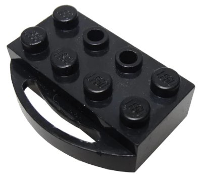 LEGO onderdeel Train Brick 2 x 4 with Holder for Sliding Wheel Block (bb0036)