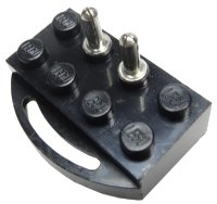 LEGO part Electric, Train 12V Brick 2 x 4 with Power Pickups for Motor and Cross-cut Pins bb0053b