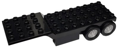 LEGO onderdeel Duplo Trailer Four Rear Wheels, Elevated Front End, 4 x 12 (bb0793c01pb01)