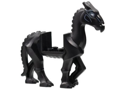 LEGO onderdeel Horse, Skeletal with White Eyes Pattern (HP Thestral) (bb1296pb01)