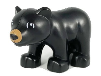 LEGO onderdeel Duplo Bear Baby Cub with Medium Nougat Muzzle Pattern (bearcubc01pb02)