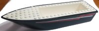LEGO onderdeel Boat, Hull Unitary 24 x 6 x 3 with Red and White Racing Stripes Pattern on Both Sides (Stickers) - Set 4002 bfloat1c01pb01