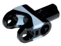 LEGO part Technic, Axle Connector 2 x 3 with Ball Joint Socket and Axle Socket with Molded Light Bluish Gray Rubber Insert Pattern x1192px1