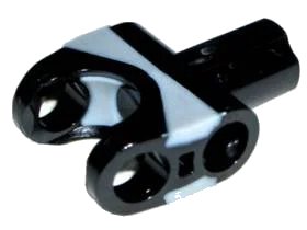 LEGO onderdeel Technic, Axle Connector 2 x 3 with Ball Joint Socket and Axle Socket with Molded Light Bluish Gray Rubber Insert Pattern (x1192px1)