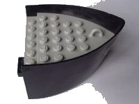 LEGO part Boat, Hull Smooth Bow 5 x 6 x 3 1/3 with Light Gray Deck x145c01