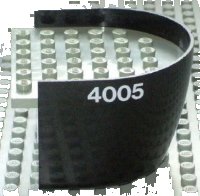 LEGO part Boat, Hull Smooth Stern 6 x 6 x 3 1/3 with Light Gray Deck with '4005' Pattern on Both Sides (Stickers) - Set 4005 x147c01pb02