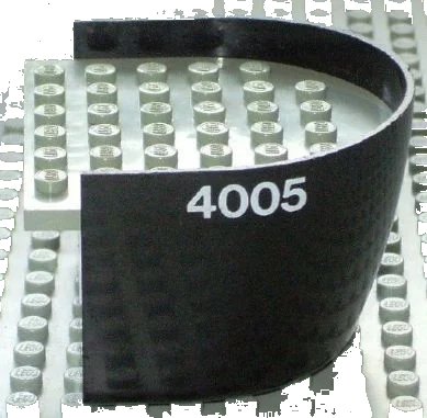 LEGO onderdeel Boat, Hull Smooth Stern 6 x 6 x 3 1/3 with Light Gray Deck with '4005' Pattern on Both Sides (Stickers) - Set 4005 (x147c01pb02)