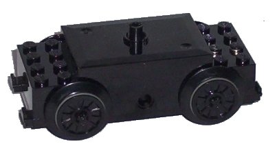 LEGO onderdeel Electric, Train Motor 9V RC Train with Black Axles and Wheels (x1688 / 3706 / 55423c01) (x1688c01)