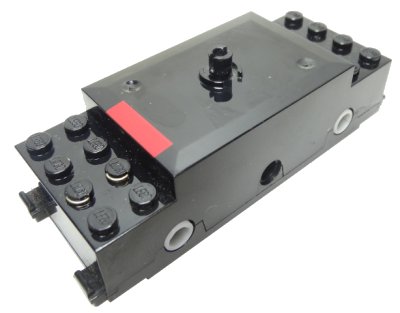 LEGO onderdeel Electric, Train Motor 9V RC Train with Red Stripe Pattern (x1688pb01)
